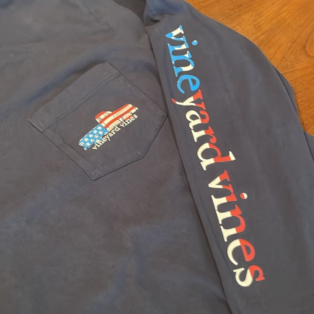 VINEYARD VINES Long Sleeved Patriotic Truck Shirt - Mens Small - Picture 6 of 10